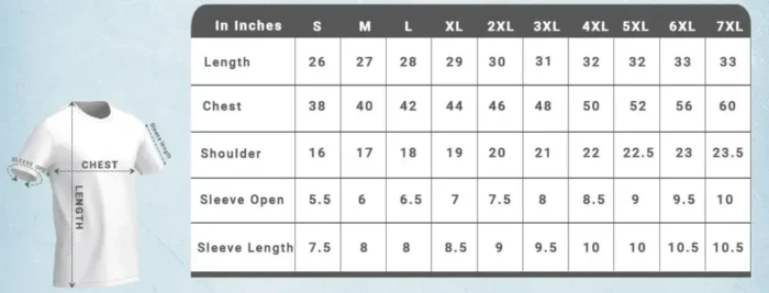 Unisex-round-neck-size-chart