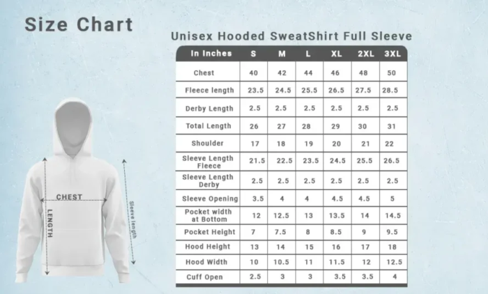 Unisex-hooded-sweatshirt-size-chart